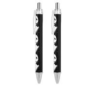 Oudrspo Penna a sfera retrattile a forma di simpatico panda che crea un cuore, penna a inchiostro gel nero, scrittura per ufficio, casa, lavoro