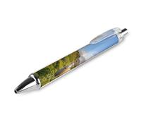 Oudrspo Penna a sfera retrattile Castle Scottish Countryside Sheeps da 0,5 mm, inchiostro nero, scrittura, accessori per prendere appunti per ufficio, 1 pezzo