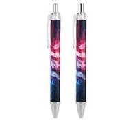 Oudrspo Penna a sfera retrattile colorata con bandiera degli Stati Uniti, inchiostro nero, scrittura, 0,5 mm, accessori per prendere appunti per ufficio, 2 pezzi