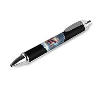 Oudrspo Penna a sfera retrattile con Babbo Natale che gioca a basket, 0,5 mm, scrittura, inchiostro nero, accessori per prendere appunti per ufficio, 1 pezzo
