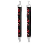 Oudrspo Penna a sfera retrattile con bandiera canadese e mappa del pattinaggio sul ghiaccio, penna a inchiostro gel nero, scrittura per ufficio, casa e lavoro