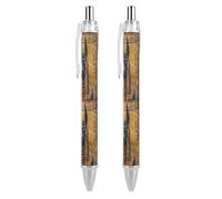 Oudrspo Penna a sfera retrattile con inchiostro gel nero, dio egizio della morte e della giustizia, scrittura per ufficio, casa e lavoro