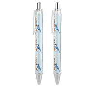 Oudrspo Penna a sfera retrattile Tiger And Blue Jay Bird, punta fine da 0,5 mm, inchiostro nero, forniture per ufficio per insegnanti e infermieri