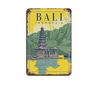 Oudrspo Poster vintage in metallo di Bali, Indonesia (12×16"), ideale per bar, man cave, caffè, famiglia e garage.