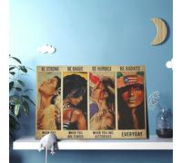 Oudrspo Ragazza sii forte, sii coraggiosa, sii umile Targa in metallo alluminio 8x12 pollici Poster per la casa Bar Pub Parete Decorazione N