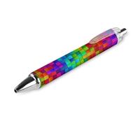 Oudrspo Rainbow of Colorful Boxes - Penna a sfera a sfera, penna a sfera con inchiostro gel, retrattile, punta fine 0,5 mm, per scuola, ufficio, arcobaleno di scatole colorate, 2 pezzi