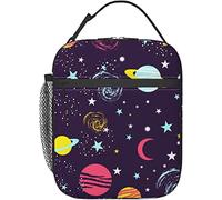 Oudrspo Scatola da pranzo per cartoni animati nello spazio esterno Borsa da pranzo isolata riutilizzabile Scatola da pranzo per uomo da donna adatta per la scuola dell'ufficio da campeggio