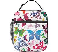 Oudrspo Scatola portapranzo a forma di farfalla colorata Borsa termica riutilizzabile Portapranzo da uomo per donna Adatto per la scuola dell'ufficio campeggio