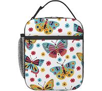 Oudrspo Scatola portapranzo a forma di farfalla colorata Borsa termica riutilizzabile Portapranzo da uomo per donna Adatto per la scuola dell'ufficio campeggio