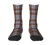 Oudrspo Scottish Clan Anderson Ancient Tartan Plaid Men & Women Crew Socks, Tartan Plaid Novità Fashion Casual Crew Tube Calzini Athletic Sports Dress Socks