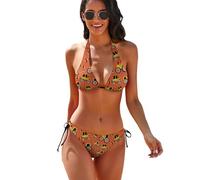 Oudrspo Set Bikini a Triangolo da Donna con Laccetti Laterali per Camion e Gru escavatori