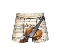 Oudrspo Slip Boxer da Uomo Butterfly And Cello Traspiranti e Leggeri con Elastico in Vita per Un Comfort Che Dura Tutto Il Giorno.