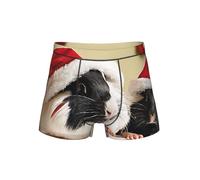 Oudrspo Slip Boxer da Uomo con Simpatici porcellini d'India, Traspiranti e Leggeri, con Elastico in Vita per Un Comfort Che Dura Tutto Il Giorno.