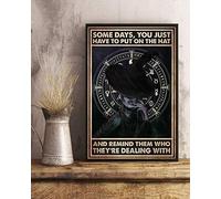 Oudrspo Strega d'epoca Alcuni giorni devi solo indossare un cappello e ricordare loro che hanno a che fare con una su un poster in metallo e alluminio, decorazione da parete da 8x12 pollici