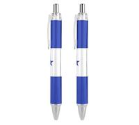 Oudrspo style-2 penne a sfera a forma di bandiera del Porto Rico, penne a sfera retrattili pastello per diario, penne a inchiostro nero liscio, set regalo per ufficio, 2 pezzi