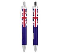 Oudrspo style-2 penne a sfera a forma di bandiera del Porto Rico, penne a sfera retrattili pastello per diario, penne a inchiostro nero liscio, set regalo per ufficio, 2 pezzi