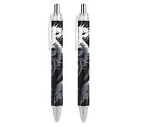 Oudrspo Style-8 - Penna a sfera con inchiostro colorato a forma di medusa, sottile, retrattile, 0,5 mm, per scrivere e firmare a casa, scuola e ufficio, 2 pezzi