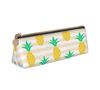 Oudrspo Summer Pine Pattern Design Pencil Pouch Triangle Pen Case Portable Pencil Bag Organizer in pelle con cerniera Cosmetic Pouch Bag