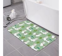 Oudrspo Tappetino da bagno Alpaca Cactus Cartoon Terra di diatomee Tappetino da a super assorbente Asciugatura rapida, antiscivolo Tappetino da bagno a basso profilo Tappeto da bagno per a e lavan