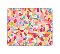 Oudrspo Tappetino per mouse da gioco antiscivolo con stampa di frammenti colorati, adatto per studio e gioco, 7,9 x 9,5 pollici.