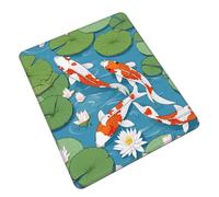Oudrspo Tappetino per mouse da gioco stampato con pesce koi giapponese carino, 8,3 x 10,3 pollici, tappetino per mouse per laptop, tappetino per mouse per computer, tappetino in gomma per scrivania
