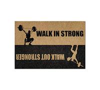 Oudrspo Targa in metallo per appassionati di sollevamento pesi Walk In Strong WarkStrong, decorazione vintage per club, poster in latta per casa, club, ufficio, decorazione murale, 12x16 pollici