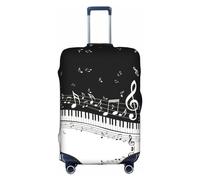 Oudrspo Tasti del pianoforte con note musicali Stampa Custodia per bagaglio Valigia lavabile Custodia protettiva antigraffio Custodia protettiva per 18-32 pollici