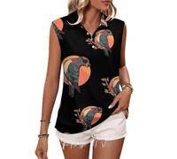 Oudrspo Top da Golf Senza Maniche da Donna Pigeon con Scollo a V e Colletto