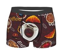 Oudrspo Una Tazza di caffè Nero su Un piattino Intimo da Uomo Boxer Intimo Morbido e Confortevole in Viscosa di bambù