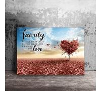 Oudrspo Vibrant Love Tree Family Alluminio Metallo Targa in Latta 16x12 Pollici Home Placca Poster Casa Bar Pub Parete sono Decor N