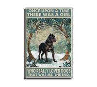 Oudrspo Vintage Basset Hound C'era una volta una ragazza che amava davvero il cane che io Poster in metallo e alluminio Targa in latta 8x6 pollici Decorazione da parete