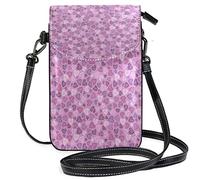 Oudrspo Viola adorabile cuori romantici borsa a tracolla piccola borsa a tracolla piccola borsa per cellulare portafoglio in pelle miglior regalo per San Valentino, anniversario, compleanni
