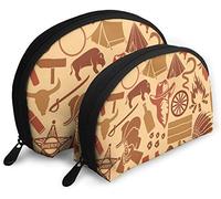 Oudrspo Womens Cowboys Icon Travel Cosmetic Bags Waterproof 2PC Makeup Clutch Pouch Cosmetici e articoli da toeletta Organizer Bag Borsa da toilette da viaggio portatile Ragazze