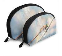 Oudrspo Womens Lovely Dragonfly Travel Cosmetic Bags Waterproof 2PC Makeup Clutch Pouch Cosmetici e articoli da toeletta Organizer Bag Portable Travel Beauty Case Girls
