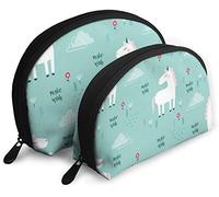 Oudrspo Womens Unicorn Make Wish Travel Borse cosmetiche Impermeabile 2PC Trucco Pochette Pochette Cosmetici e articoli da toeletta Organizer Borsa Borsa da toilette da viaggio portatile Ragazze