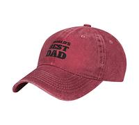 Oudrspo World's Best Dad Funny Father's Day Black Hat Regolabile Uomo Donna Unisex Berretto da Baseball Denim in Cotone Lavato