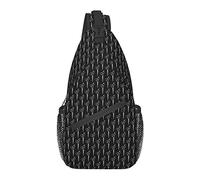 Oudrspo Zaino a tracolla, borsa a tracolla a tracolla con motivo in corda per zaino da viaggio, escursionismo, (compatibile con forbici da barbiere nere)