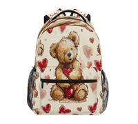 Oudrspo Zaino da viaggio impermeabile con simpatico orsetto, ideale per laptop, perfetto per l'università, per il tempo libero, leggero e resistente, per uomo e donna.