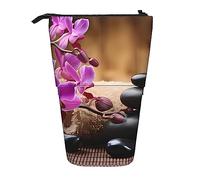 Oudrspo Zen Stone Pencil Case Stand Up Pencil Pouch Cute Telescopic Pencil Holder Case Borsa per trucco per ufficio