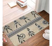 Oudrspo Zerbino resistente e morbido con motivo guerriero romano e antichi soldati romani, ideale per interni ed esterni, con suola in gomma, 40 x 60 cm.