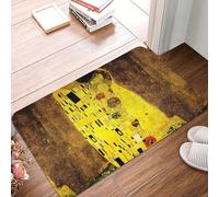 Oudrspo Zerbino resistente e morbido per ingresso, con base in gomma, ispirato a un dipinto astratto batik di Klimt, nella tenuta di Gustav Klimt, adatto per interni ed esterni, 40 x 60 cm.