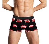 Oudrspo Zombie Teeth Lips Boxer da Uomo Intimo Traspirante ad Asciugatura Rapida Pantaloni con Elastico in Vita