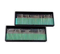 Oudtinz - Punte da trapano, a diamante e scanalate, 60 pezzi, per forare vetro, pietre preziose e metallo, per utensili giratori Dremel Craftsman, 3,1 mm