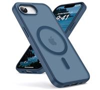Oududianzi-Cover per iPhone 16e/17e Compatibile con MagSafe, Custodia Traslucida Posteriore PC Silicone TPU Bumper, Protezione Della Fotocamera, Cover Militare Antiurto Anti-Impronte-Blu