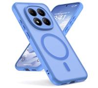 Oududianzi-Cover per Xiaomi Redmi Note 15 Pro 5G Magsafe, Azzurro cielo | Custodia Traslucida Posteriore PC Silicone TPU Bumper, Protezione Della Fotocamera, Cover Militare Antiurto Anti-Navyblue