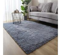 Ouduo Tappeto Shaggy, Tappeto a Pelo Lungo Morbido, Tappetini Peloso Antiscivolo Tinta Unita Soffice Peluche Interno per Salotto Camera da Letto Lavabili Ornamenti (Grigio,50 * 80cm)