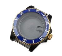 OUFEIJIA EUR Cassa nera galvanizzata in acciaio inossidabile da 40 mm con specchio zaffiro, compatibile movimento NH35/36/7S