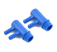 OUFEIJIA EUR Collettore da 8 mm con Filettatura Maschio 1/2", deviatore for Tubo dell'Acqua e Flessibile, Raccordo di distribuzione a Tre Quattro Fori(2 Outlets 8mm)