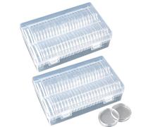 OUFEIJIA EUR Confezione da 100 scatole for Monete Rotonde con Diametro Interno di 40 mm e Custodia