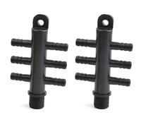 OUFEIJIA EUR Deviatore filettato in plastica da 2 Pezzi, deviatore for Tubo Flessibile 1/2" con Filettatura Esterna 8 mm, Accessorio for Pompa dell'Aria dell'acquario(6mm Outlet 8mm)